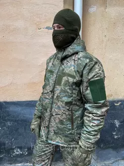 Зимова військова куртка болотний піксель XL