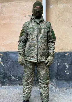 Зимова форма - військовий костюм: бушлат + штани болотний піксель XL