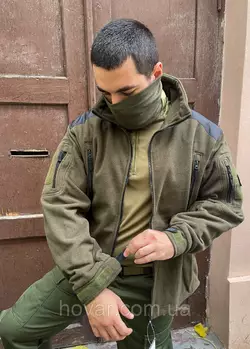 Тактична флісова куртка олива MFH "Heavy Strike" Військова фліска XL