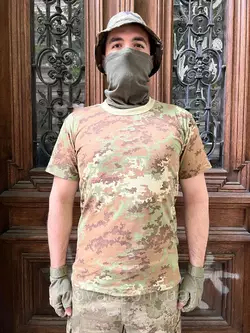 Тактична військова футболка камуфляж світлий L