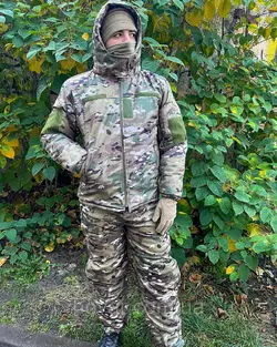 Зимовий комплект військового одягу: куртка + штани мультикам M