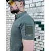 Тактична футболка-поло під шеврон хакі Combat XXL