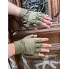 Тактичні рукавички безпалі strongclaw haki із захисними протекторами XL