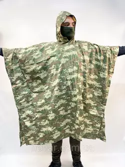 Тактичний дощовик-пончо турецький камуфляж Плащ дощовик військовий
