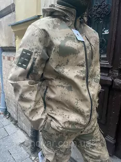 Тактична куртка військова на флісі Soft Shell Jandarma 3XL