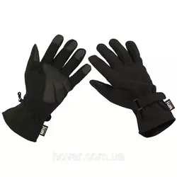 Військові тактичні рукавички софт шелл чорні M