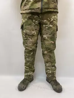Тактичні військові штани на флісі софтшелл мультикам