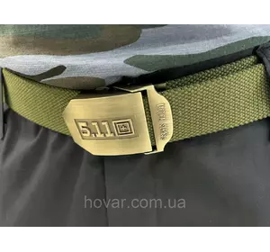 Тактичний ремінь для військових 5.11 хакі з металевою пряжкою