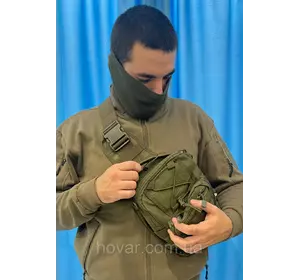 Тактична військова сумка через плече олива "Molle" MFH