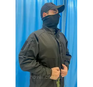 Тактична куртка софтшел "Ліберті" чорна XL