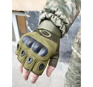 Захисні військові рукавички безпалі Oakley хакі XL